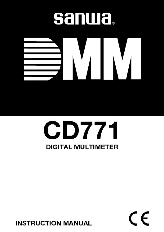 Sanwa Digital Multimeter CD771_EN